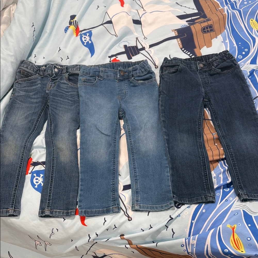 Kids Denim Jeans Set - Blue skinny 4T